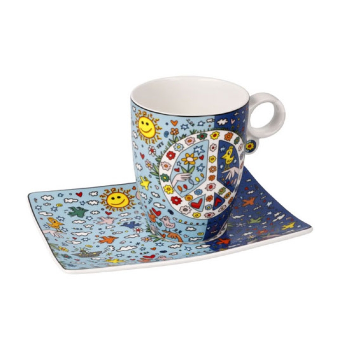 JAMES RIZZI: Künstlertasse "Give Peace a Chance"